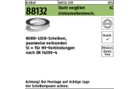 50 Stück, Artikel 88132 Stahl vergütet SC zinklamellenbesch. NORD-LOCK-Scheiben, paarweise verbunden, für HV-verbindungen nach EN 14399-4 - Abmessung: NL 22 SC