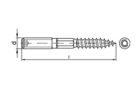 100 Stück, Artikel 88149 Stahl Typ 23 E galvanisch verzinkt Stockschrauben mit metrischem und Holzschraubengewinde - Abmessung: M 6 x 80
