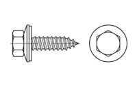 300 Stück, Artikel 88176 A 2 Form A Fassadenschrauben mit montierter Dichtscheibe, mit Spitze - Abmessung: A 6,5 x 45