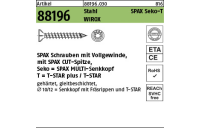 50 Stück, Artikel 88196 Stahl SPAX Seko-T Oberfläche WIROX SPAX Schrauben mit Vollgew., mit Spitze SPAX MULTI-Senkkopf - Abmessung: 8 x 240 -T40