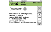 25 Stück, Artikel 88196 Stahl SPAX Seko-T Oberfläche WIROX SPAX Schrauben mit Vollgew., mit Spitze SPAX MULTI-Senkkopf - Abmessung: 12 x 300 -T50