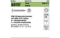 3000 Stück, Artikel 88197 Stahl SPAX R-Z Oberfläche WIROX SPAX Rückwandschrauben mit Spitze Rückwandkopf, Pozidriv-Kreuzschlitz - Abmessung: 3,5 x 20/17-Z