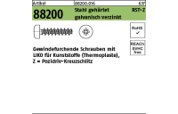 1000 Stück, Artikel 88200 Stahl geh. RST-Z galvanisch verzinkt Gewindefurchende Schrauben f. Kunststoff LIKO, Pozidriv-KS - Abmessung: 2,2 x 6 -Z