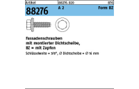 500 Stück, Artikel 88276 A 2 Form BZ Fassadenschrauben mit montierter Dichtscheibe mit Zapfen - Abmessung: BZ 6,3 x 19