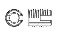 10 Stück, Artikel 88302 A 1 Typ 302 ENSAT-Gewindeeinsätze Typ 302 selbstschn., Schneidschlitz, Regelgew. - Abmessung: M 16 x 22