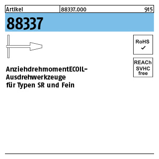 1 Stück, Artikel 88337 AMECOIL-Ausdrehwerkzeuge für Typen SR und Fein - Abmessung: NR.3 M 10 -M24