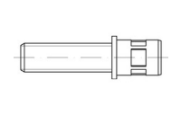 200 Stück, Artikel 88421 Niet Stahl, verz. M Dorn Stahl, verz. Offene Blindniete mit Sollbruchdorn, mit Anschluss-Gewinde - Abmessung: M 4 x 10/ 6 x 11