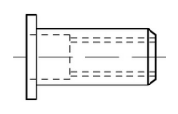 500 Stück, Artikel 88423 A 2 (1.4567) F Blindniet-Muttern, rund, offen, Flachkopf - Abmessung: M 4 /0,25-3,0