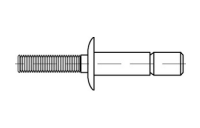 500 Stück, Artikel 88476 Niet St. verz. MEGA-F Dorn Stahl, verz. gelb Offene Blindniete mit Sollbruchdorn, Flachrundkopf, für hochfeste Nietung - Abmessung: 4,8 x 10,5