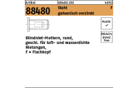 500 Stück, Artikel 88480 Stahl F galvanisch verzinkt Blindniet-Muttern, rund, geschl., FLAKO für luft- und wasserdichte Nietungen - Abmessung: M 5 /0,5 -3,0