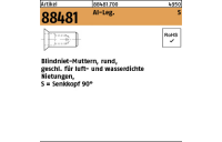 500 Stück, Artikel 88481 Al-Leg. S Blindniet-Muttern, rund, geschl., SEKO für luft- und wasserdichte Nietungen - Abmessung: M 6 /1,5 -4,5