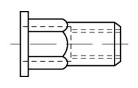 500 Stück, Artikel 88483 Stahl 6kt-F galvanisch verzinkt Blindniet-Muttern, Sechskant, offen, Flachkopf - Abmessung: M 4 /0,5 -2,0