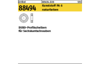 100 Stück, Artikel 88494 Kunststoff PA 6 naturfarben DUBO-Profilscheiben für Sechskantschrauben - Abmessung: 201 - M 6x 3,5