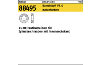 100 Stück, Artikel 88495 Kunststoff PA 6 naturfarben DUBO-Profilscheiben für Zylinderschrauben mit Innensechskant - Abmessung: 305 - M 10x3,8