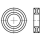 100 Stück, Artikel 88495 Kunststoff PA 6 naturfarben DUBO-Profilscheiben für Zylinderschrauben mit Innensechskant - Abmessung: 305 - M 10x3,8