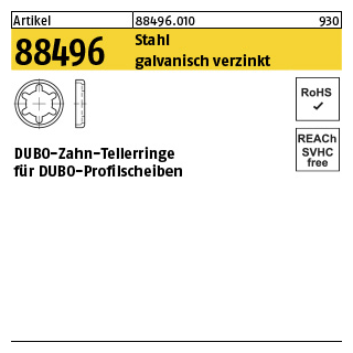 50 Stück, Artikel 88496 Stahl galvanisch verzinkt DUBO-Zahn-Tellerringe für DUBO-Profilscheiben - Abmessung: 414-27 x17,5