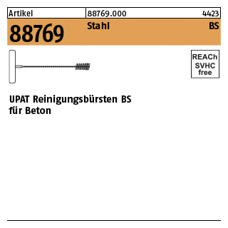 1 Stück, Artikel 88769 Stahl BS UPAT Reinigungsbürsten BS für Beton - Abmessung: BS 24 - F. M20