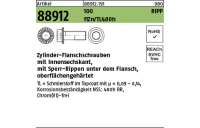 500 Stück, Artikel 88912 100 RIPP flZn/TL 480h (zinklamellenbesch.) Zylinder-Flanschschrauben mit Innensechskant, mit Sperr-Rippen - Abmessung: M 6 x 12