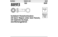 500 Stück, Artikel 88913 100 RIPP Sechskant-Flanschschrauben mit Sperr-Rippen, Flansch, Gewinde bis Kopf - Abmessung: M 6 x 10