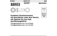 500 Stück, Artikel 88933 90 Sperrzahn Sechskant-Flanschschrauben mit Sperrzähnen, Flansch, Gewinde bis Kopf - Abmessung: M 5 x 10