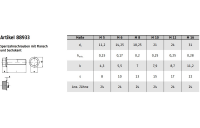 500 Stück, Artikel 88933 90 Sperrzahn Sechskant-Flanschschrauben mit Sperrzähnen, Flansch, Gewinde bis Kopf - Abmessung: M 5 x 12