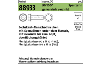 500 Stück, Artikel 88933 90 Sperrzahn galvanisch verzinkt Sechskant-Flanschschrauben mit Sperrzähnen, Flansch, Gewinde bis Kopf - Abmessung: M 5 x 20