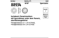 500 Stück, Artikel 88934 8 Sperrzahn Sechskant-Flanschmuttern mit Sperrzähnen unter dem Flansch, oberflächengehärtet - Abmessung: M 5