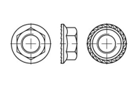 100 Stück, Artikel 88934 10 Sperrzahn flZn/TL 480h (zinklamellenbe.) Sechskant-Flanschmuttern mit Sperrzähnen unter dem Flansch, oberflächengehärtet - Abmessung: M 12