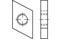 100 Stück, Artikel 88952 Stahl Typ 38/17 galvanisch verzinkt Hammerkopf-Gewindeplatten (Gleitmuttern) - Abmessung: M 8