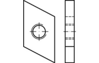 100 Stück, Artikel 88953 Stahl Typ 50/40 galvanisch verzinkt Hammerkopf-Gewindeplatten (Gleitmuttern) - Abmessung: M 6