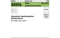 100 Stück, Artikel 88954 Stahl Typ 40/22 galvanisch verzinkt Hakenkopf-Gewindeplatten (Gleitmuttern) - Abmessung: M 5