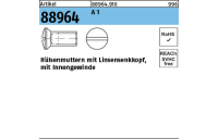 100 Stück, Artikel 88964 A 1 Hülsenmuttern mit Linsensenkkopf, mit Innengewinde - Abmessung: M 8 x 20