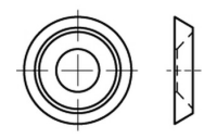 100 Stück, Artikel 88965 Messing Form R 1 galvanisch vernickelt Rosettenscheiben, Auflage offen, für Senk- und Linsensenkköpfe - Abmessung: 7,0 x12,5 x3,2