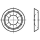 100 Stück, Artikel 88966 Messing Form R 4 galvanisch vernickelt Rosettenscheiben, Auflage geschlossen, für Senk-und Linsensenkköpfe - Abmessung: 7,0 x12,0 x3,4
