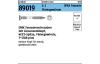 100 Stück, Artikel 89019 A 2 SPAX Fassade Fixiergewinde SPAX Fassadenschrauben mit Linsensenkkopf, Spitze, T-STAR - Abmessung: 4,5 x 70/31 -T