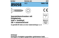 1000 Stück, Artikel 89098 A 2 CE Seko-ISR Spanplattenschrauben mit Vollgew., Senkkopf, Innensechsrund - Abmessung: 3 x 20 -T10