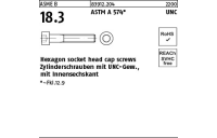 200 Stück, ASME B 18.3 ASTM A 574 UNC Hexagon socket head cap screws, Zylinderschrauben mit UNC-Gew., mit ISK - Abmessung: #4 x 3/8