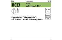 50 Stück, DIN 11023 Stahl galv. verz. 8 DiSP Klappstecker (Klappsplinte), leichte Ausführung - Abmessung: 12 x 45