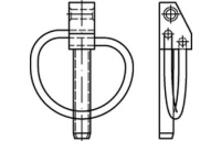 50 Stück, DIN 11023 Stahl galv. verz. 8 DiSP Klappstecker (Klappsplinte), leichte Ausführung - Abmessung: 12 x 45