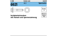 100 Stück, ~DIN 6921 A 2 Sperrzahn Sechskantschrauben mit Flansch Sperrverzahnung - Abmessung: M 10 x 20