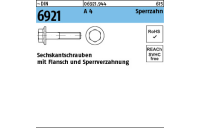 100 Stück, ~DIN 6921 A 4 Sperrzahn Sechskantschrauben mit Flansch Sperrverzahnung - Abmessung: M 10 x 20