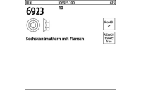 500 Stück, DIN 6923 10 Sechskantmuttern mit Flansch - Abmessung: M 10