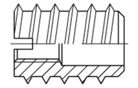 100 Stück, DIN 7965 Stahl galvanisch verzinkt Einschraubmuttern RAMPA (Schraubdübel) - Abmessung: M 4 x 12