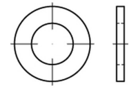 100 Stück, DIN 7989-1 Stahl 100 HV PK C Scheiben für Stahlkonstruktionen, Produktklasse C - Abmessung: 10/11 x 20 x8