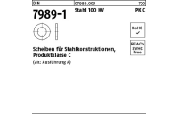 100 Stück, DIN 7989-1 Stahl 100 HV PK C Scheiben für Stahlkonstruktionen, Produktklasse C - Abmessung: 24/26 x 44 x8