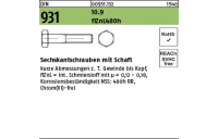 25 Stück, DIN 931 10.9 flZnL 480h (zinklamellenbesch.) Sechskantschrauben mit Schaft - Abmessung: M 16 x 100