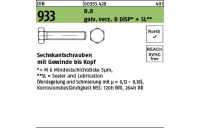 25 Stück, DIN 933 8.8 galv. verz. 8 DiSP + SL Sechskantschrauben mit Gewinde bis Kopf - Abmessung: M 16 x 120