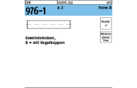 50 Stück, DIN 976-1 A 2 Form B Gewindebolzen, mit Kegelkuppen - Abmessung: BM 10 x 140