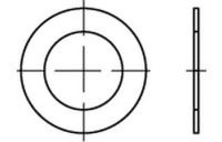 100 Stück, DIN 988 Stahl Passscheiben - Abmessung: 60 x 75 x 0,3