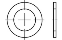 100 Stück, DIN 988 Federstahl Stützscheiben - Abmessung: 16 x 22 x1,5